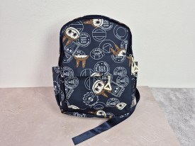 Mochila tela estampada chica